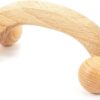 Tuuli Accessories Rodillo Masajeador Aparato para Masaje Espalda Cuello Hombros Piernas Cuerpo Músculos Brazos Madera Bola 18 x 7 x 6 cm