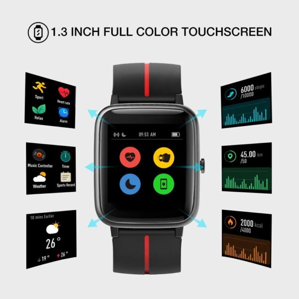 UMIDIGI Reloj Inteligente con GPS,Smartwatch Hombre Mujer Niños con Monitor de Frecuencia Cardíaca, Esfera Personalizada, 1.3" Pantalla Táctil Impermeable Reloj Deportivo para Android iOS - Image 2