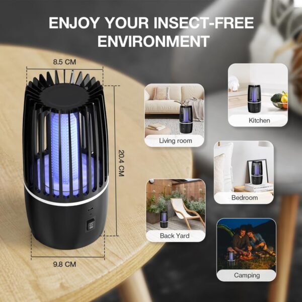 Bubbacare Lámpara Antimosquitos Eléctrico, 4000mAh Recargable Matar Repelente de Insectos Interior Exterior lampara Antimosquitos Anti Mosquitos Control de Plagas para Patio Trasero Camping - Image 6