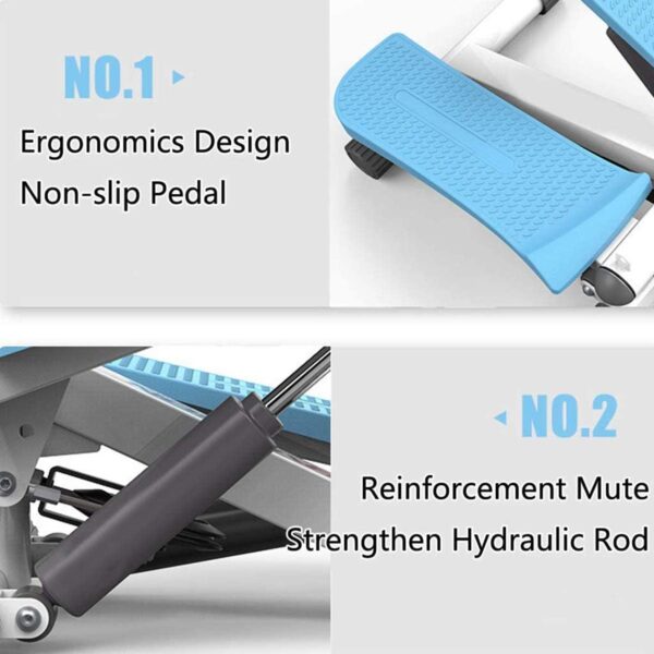 ZXLLAFT Mini Stepper Fitness Cardio Exercise Trainer Portable Stair Stepper Twisting Machine con Monitor LCD para Principiantes y Profesionales - Image 7