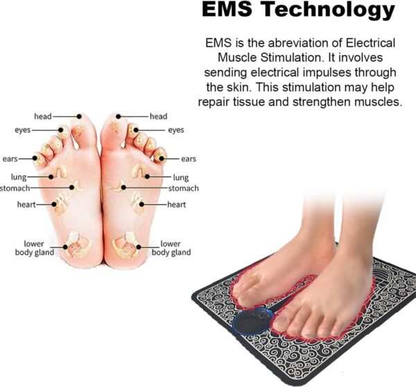 Masajeador de Pies Eléctrico - 8 Modos, 19 Niveles de Intensidad - Alivio Efectivo de Rigidez y Dolor, Mejora la Circulación Sanguínea - Masaje Total para Pies Cansados - Image 8