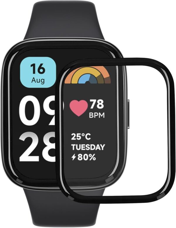 kwmobile Film Protector Compatible con Xiaomi Redmi Watch 3 Active Protector de Pantalla - 2X Protector Reloj Inteligente Antigolpes y antihuellas - Image 7