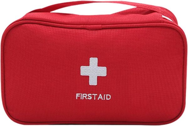Bolsa de primeros auxilios de seguridad vacía, kit de primeros auxilios de viaje portátil, mini bolsa médica, bolsa de almacenamiento de paquetes de medicamentos vacía Botiquín de Primeros Auxilios