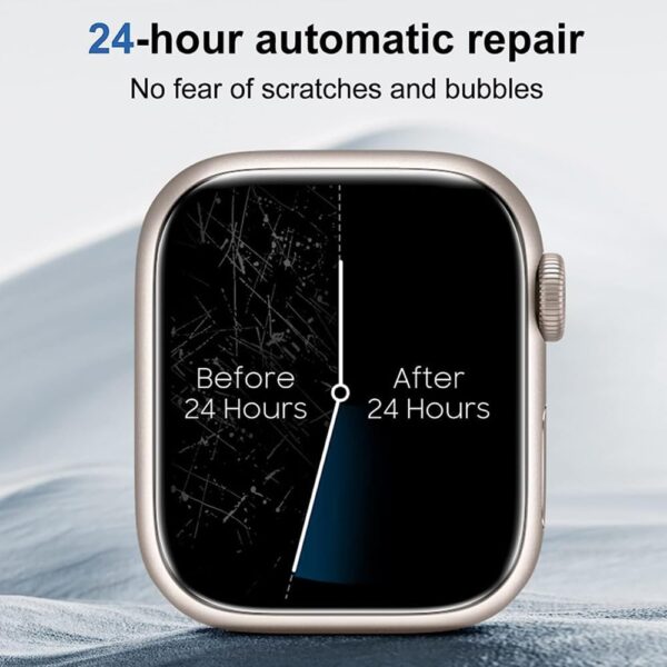 TMahhbid [5 Pack] Protector de pantalla de película de hidrogel para Apple Watch Series 9/8/7 45mm, Película Protectora para reloj inteligente [Anti-arañazos][HD Transparencia] - Image 5