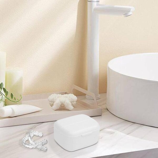 FPGEAR baño para dentaduras postizas, Limpieza del Soporte la dentadura Recipiente remojo la dentadura, protección Nocturna, diseño Desmontable protección - Image 2