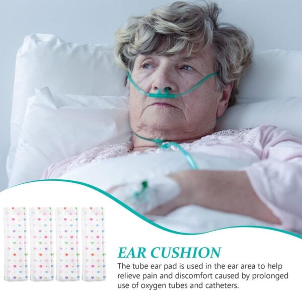 Healvian 2 pares de cánula nasal almohada para el oído suave de oxígeno oído almohadilla tubo de oxígeno almohada cánula envoltura protección para el oído oxígeno nasal cubierta del oído - Image 2