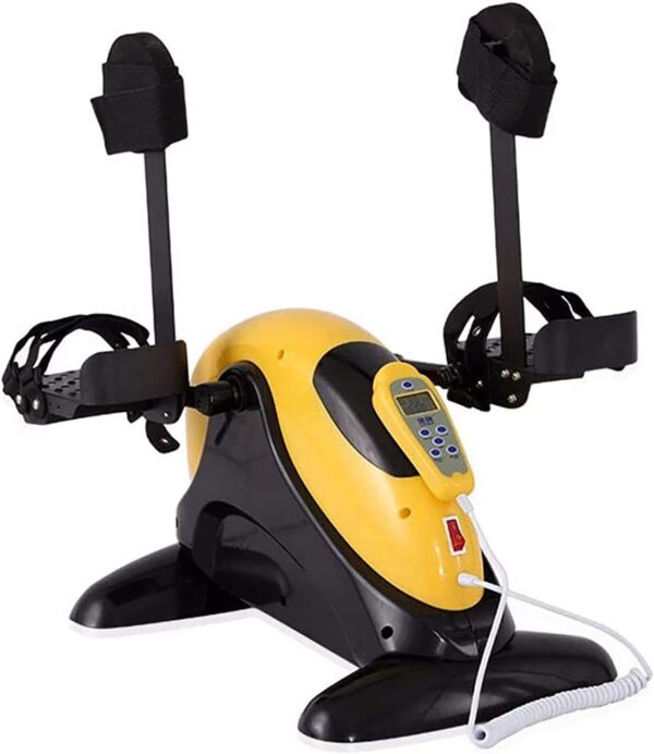 WPJQJWD Ejercitador De Pedal Eléctrico Ajustable, Mini Bicicleta Estática con Soporte para Protección De Piernas Mini Bicicleta De Ejercicio Motorizada Ajustable Ejercitador Motorizado De Pedal