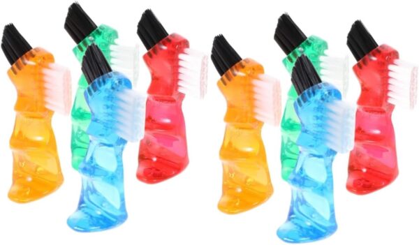 HAPINARY 8 Piezas Cepillo De Micro Prácticos Cepillos De Limpieza Cepillo Para Dentaduras Postizas Pinceles Para Pintar En Miniatura Dual Head Doble Lado El Plastico