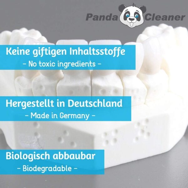 PandaCleaner Ultrasonic Dentist Concentrado PandaCleaner - Eliminación de placa dental y decoloración - para dentaduras postizas, dentaduras postizas y aparatos de ortodoncia 500ml - Image 6