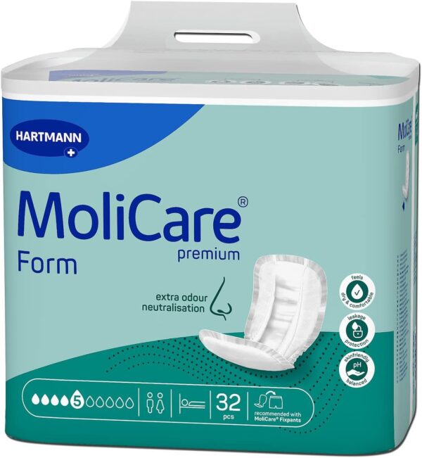 MoliCare Forma premium 5 gotas para incontinencia media: máxima seguridad, protección extra contra fugas y discreción para mujeres y hombres, 32 unidades - Image 2