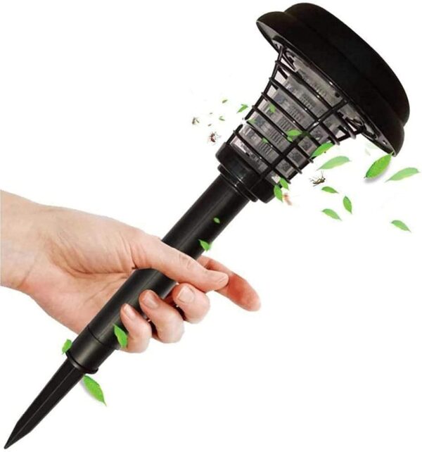 ZAKSEM Lámpara Solar para Matar Mosquitos, luz para césped y jardín, luz Led con energía Solar, Repelente de Insectos y plagas de Mosquitos para jardín