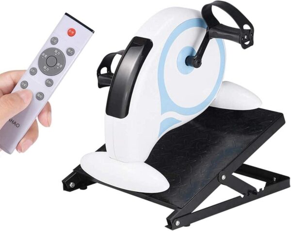 MFLASMF Mini ejercitador de Pedal eléctrico, Fisioterapia para Brazos y piernas Que promueve la circulación sanguínea y fortalece los músculos para Equipos de rehabilitación para sobrevivi