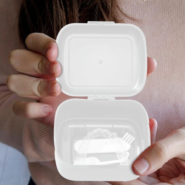 FPGEAR baño para dentaduras postizas, Limpieza del Soporte la dentadura Recipiente remojo la dentadura, protección Nocturna, diseño Desmontable protección - Image 5