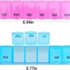 iwobi Pastillero Semanal, 3 Caja de Pastillas Organizador de Medicamentos, con 21 Compartimentos Dosificador de Comprimidos Grande 7 Dias Pastillero - Image 2