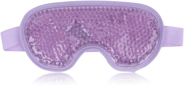 NEWGO Máscara de Gel para Ojos – Reutilizable Antifaz para ojos Fríos Máscara Relajante para Ojos Hinchados, migrañas, secos, orzuelos, Blefartitis, ojeras, hinchazón y más - Morado