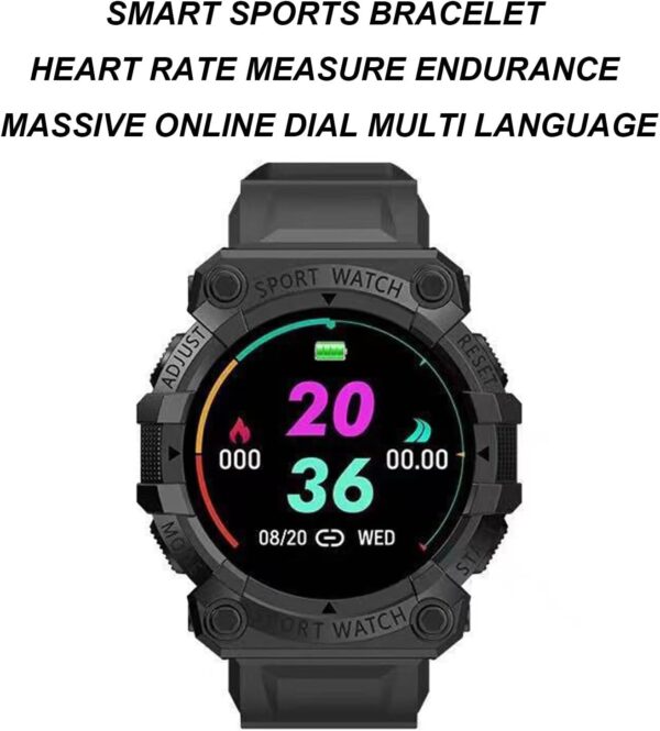 Nicoone Pulsera inteligente con pantalla táctil a color de 0.96 pulgadas, monitor de frecuencia cardíaca, monitor de actividad, podómetro, reloj - Image 2