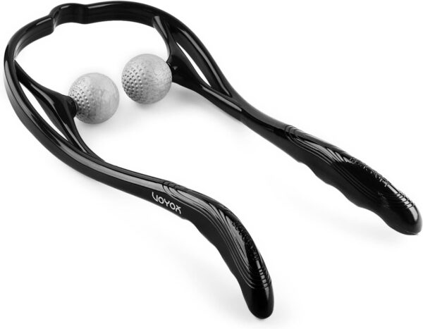 VOYOR Masajeador de Cuello Shiatsu, Masajeador Cervical y de Espalda, Masaje para Cervicales Hombros Manual Tejido Profundo Relajación para Alivio de Fatiga y Dolor MS110