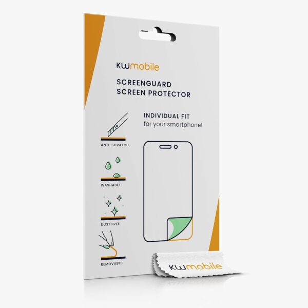 kwmobile Film Protector Compatible con Xiaomi Redmi Watch 3 Active Protector de Pantalla - 2X Protector Reloj Inteligente Antigolpes y antihuellas - Image 6