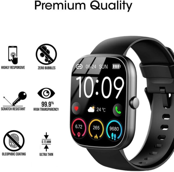 Yoomigle Paquete de 6 protectores de pantalla compatibles con Uaue T60 de 1.91 pulgadas para reloj inteligente CASCHO T60 de 1.91 pulgadas, protectores de pantalla transparentes HD antiarañazos - Image 2