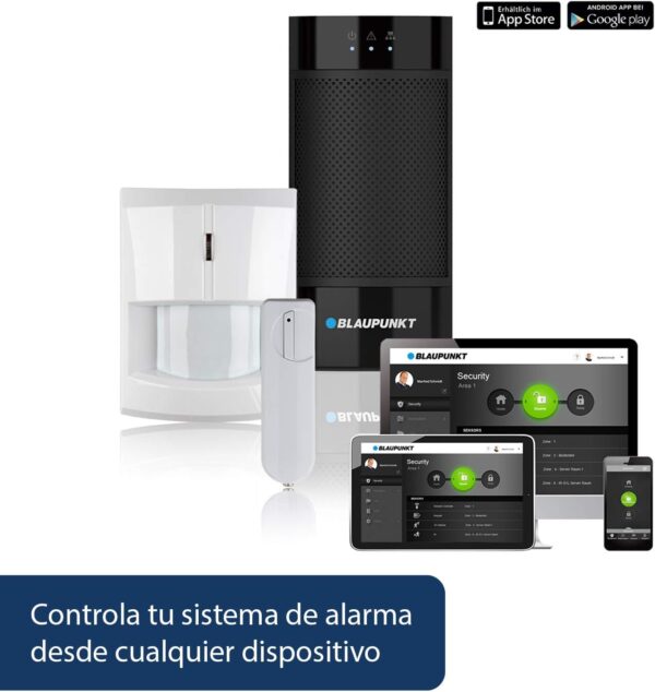 Blaupunkt Q3000 Kit de Alarma inalámbrica IP para casa, local, oficina. Sistema inteligente de seguridad sin cuotas. Antirrobos y okupas. Incluye panel de control, sensor para puertas y ventanas DC-S4, detector PIR de movimiento IR-S4. Recibe alertas en tu móvil. Funciones de domótica configurables. Fácil de instalar DIY - Image 8