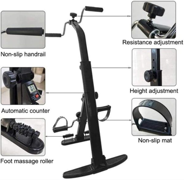 Sywlwxkq Bicicleta estática Plegable para Brazos y piernas, ejercitador de Pedal portátil, Equipo de Gimnasia, Entrenador de piernas para Ancianos, Miembros Superiores e Inferiores, Entrena - Image 7