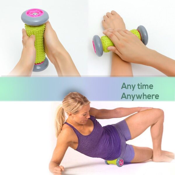 Pejoye Rodillo Fascitis Plantar, Masaje de Reflexología de Acupresión Palo Muñecas Antebrazos Rodillo de Masaje para la Fascitis Plantar Recuperación y Músculos Apretados (Grey) - Image 3