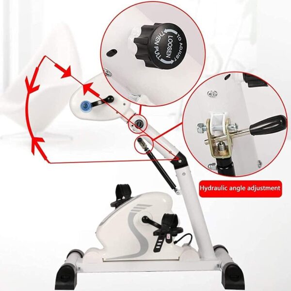 LOPZUQLY Bicicleta de Ejercicio con Pedales eléctrica Plegable, máquina de rehabilitación para Ejercicios de Manos, Brazos, Rodillas y piernas, máquina de pedaleo con Pantalla LCD Ajustable - Image 2