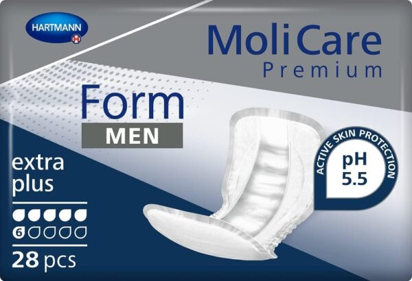 MoliCare Premium Form MEN 6 gotas para incontinencia media: alta seguridad, protección extra contra fugas y discreción para hombres, 32 unidades - Image 5