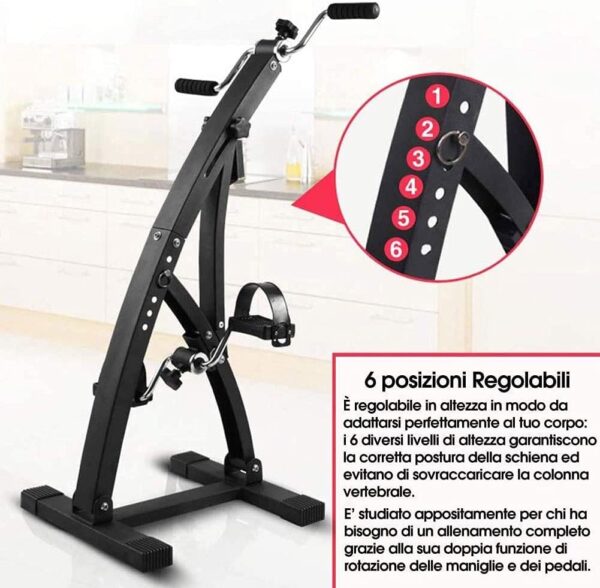 NMDCDH Pedal Bicicleta estática Brazo Pierna Ciclismo Bicicleta de Doble Ciclo Gimnasia Ejercicio pasivo Fitness Ejercitador de rehabilitación Bicicleta de Entrenamiento Bicicleta, Altura - Image 3
