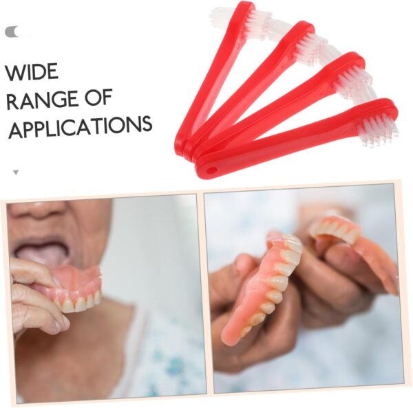 Healeved 4 Uds Cepillo De Falso Cepillo Limpiador De Dentaduras Herramientas De Limpieza Para Dentaduras Postizas Cepillo De Pequeño Cepillos De Para Dentaduras - Image 2
