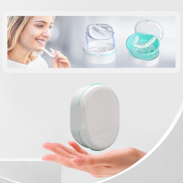 Caja Dentadura Postiza con Herramienta de Extracción de Alineador,Caja de Retención de Ortodoncia,Caja de almacenamiento de dentaduras postizas,para limpieza de dientes - Image 6