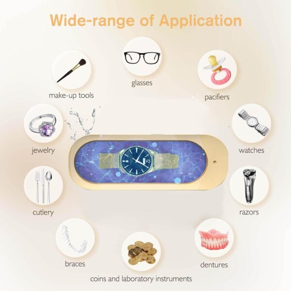 Dispositivo de limpieza compacto y eficaz, recargable, profesional, limpiador de joyas para el hogar - Image 8