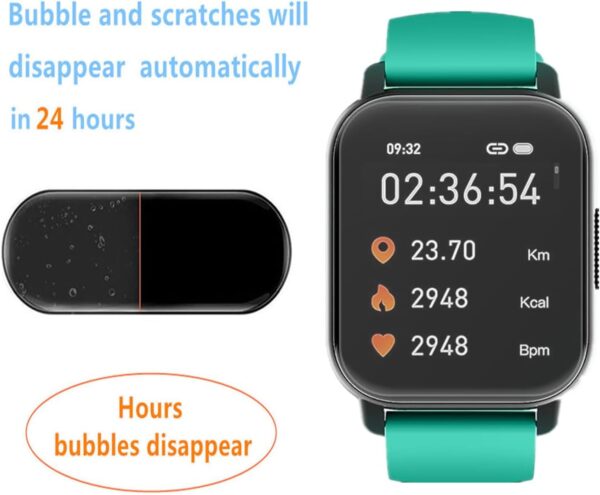 Frgnie Protector de pantalla para For Y6 reloj inteligente 1,85", lámina de TPU HD (6 Pack) compatible con Hoxe/Poounur Y6E Smartwatch Protector - Image 4