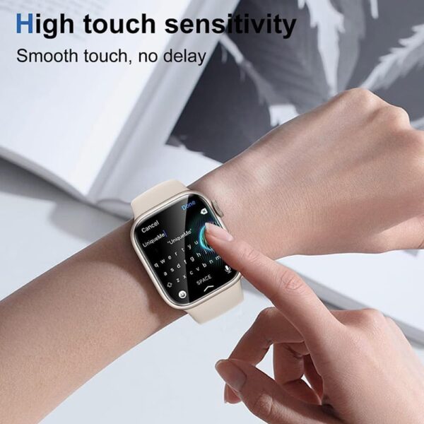 TMahhbid [5 Pack] Protector de pantalla de película de hidrogel para Apple Watch Series 9/8/7 45mm, Película Protectora para reloj inteligente [Anti-arañazos][HD Transparencia] - Image 2
