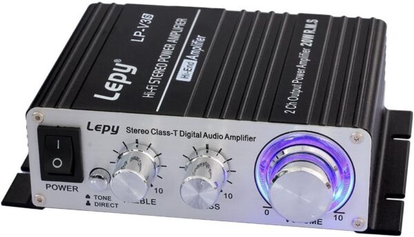 LEPY LP-V3s pequeño Amplificador de HiFi para Auto,PC, casa Corriente DC12V