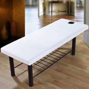 Funda para cama de masaje, hoja de mesa de masaje, borde elástico, cobertura de cama de masaje profesional, suave para masaje de belleza, funda para sofá con orificio para la cara