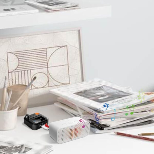 Dtaigou Receptor inalámbrico,Receptor inalámbrico para Altavoces | Adaptador de Amplificador inalámbrico con Cable de Audio de 3,5 mm,Admite Entrada de Tarjeta TF y Reproductor de MP3 - Image 3