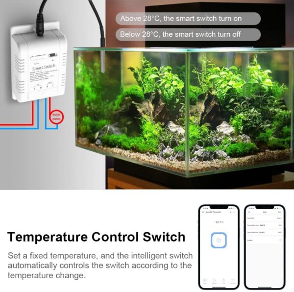 Yueyang Interruptor de Temperatura WiFi 16A TH16 Tuya Inteligente con Sensor de Temperatura Monitor Control Remoto Trabajo con Alexa Google Home +sone - Image 3