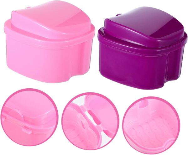HAPINARY Caja Con Capa De Filtro Diente Falso Saver Brackets Caso De Los Caso De Baño Caso Caso De Los Caso Limpiador Caso Pp - Image 7