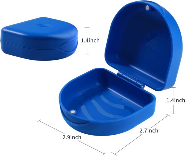 Caja de frenos, caja de frenos, caja de frenos, caja de férulas, para guardar aparatos ortopédicos o dentaduras postizas, 1 caja KFO (azul). - Image 2
