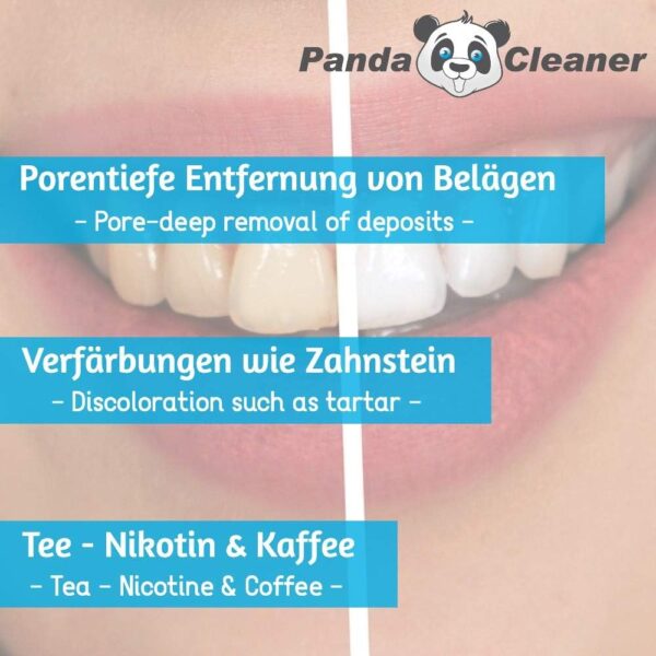 PandaCleaner Ultrasonic Dentist Concentrado PandaCleaner - Eliminación de placa dental y decoloración - para dentaduras postizas, dentaduras postizas y aparatos de ortodoncia 500ml - Image 2