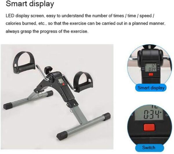 Ejercitador Portátil De Pedal De Bicicleta Estática para Entrenamiento De Piernas Y Brazos (Peddler De Ejercicio Completamente Ensamblado, No Se Requieren Herramientas) - Image 5