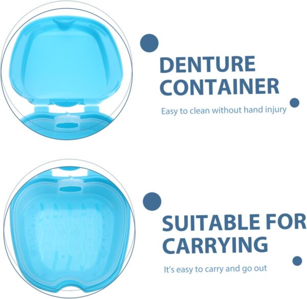 HAPINARY Caja De Limpieza De 5 Uds Contenedor De Viaje Limpiador De Tabletas Soporte De Baño Soporte Portátil Para Cepillo De Cesta + Caja Azul - Image 2