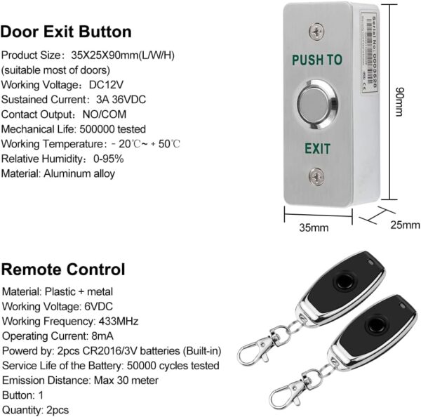 QTTYELOK Kit de Sistema de Control de Acceso WiFi Tuya Abrepuertas Inalámbricas, Desbloqueo Remoto Control App de Teléfono Inteligente (Kit Sin Cerradura) - Image 4