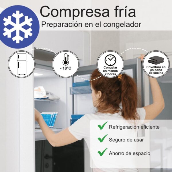 IEA Medical Compresas frías y calientes | Set de 3 | M | 12x20 cm | Compresas frías para contusiones, picaduras de insectos y otras lesiones | Almohadilla de gel refrigerante reutilizable - Image 5