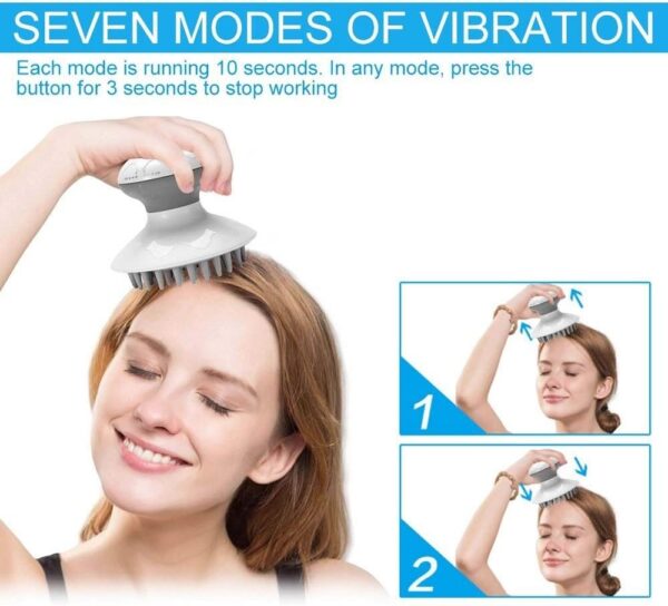 DEWIN Cepillo de Masaje, Cepillo de Masaje para Cuero Cabelludo Masajeador de Cabeza Eléctrico Antiestático Relajación para el Estrés Cepillo Depurador para el Cabello