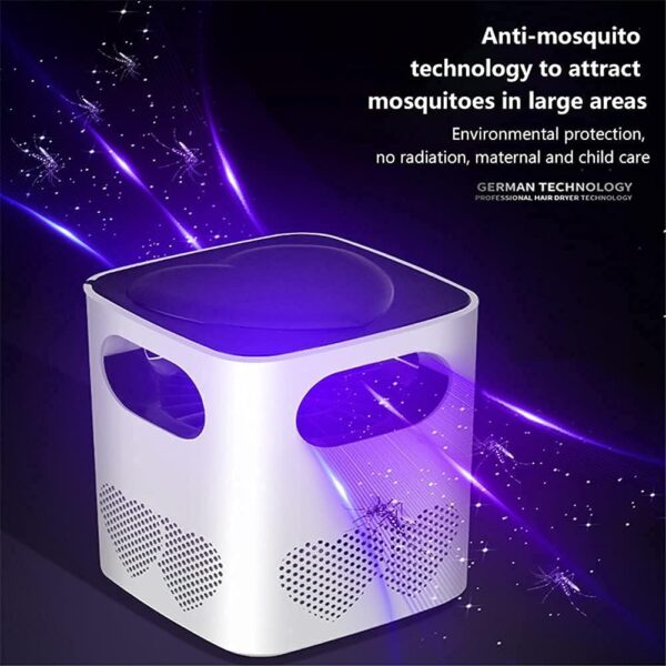 Trampa para Mosquitos, lámpara antimosquitos, Repelente de Mosquitos electrónico para Interiores, Trampa para Insectos antiasesino, Control de plagas Ligero para Dormitorio, Cocina (Blanco) - Image 4