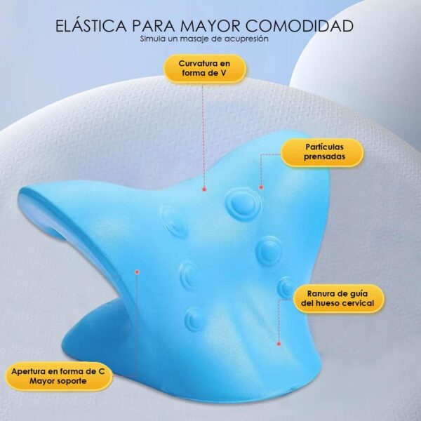 MOANATURA Masajeador Cervical. Almohada para Alivio del Dolor de Cervicales, Cuello y Hombros. Almohadilla Relajante de Tracción Cervical. Cojín para Estirar, Relajar y Traccionar el Cuello. (Rosa) - Image 4