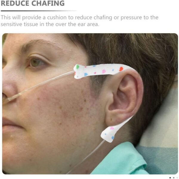 Healvian 2 pares de cánula nasal almohada para el oído suave de oxígeno oído almohadilla tubo de oxígeno almohada cánula envoltura protección para el oído oxígeno nasal cubierta del oído - Image 7