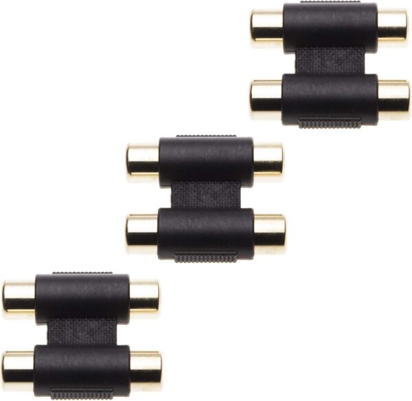 Keple Acoplador Hembra a Hembra RCA 2X, Adaptador de Conector de Audio, Adaptador de extensión para giradiscos, Tocadiscos, CD, MP3, DAC, Receptor, Amplificador, Cable de Audio (Paquete de 3) - Image 3
